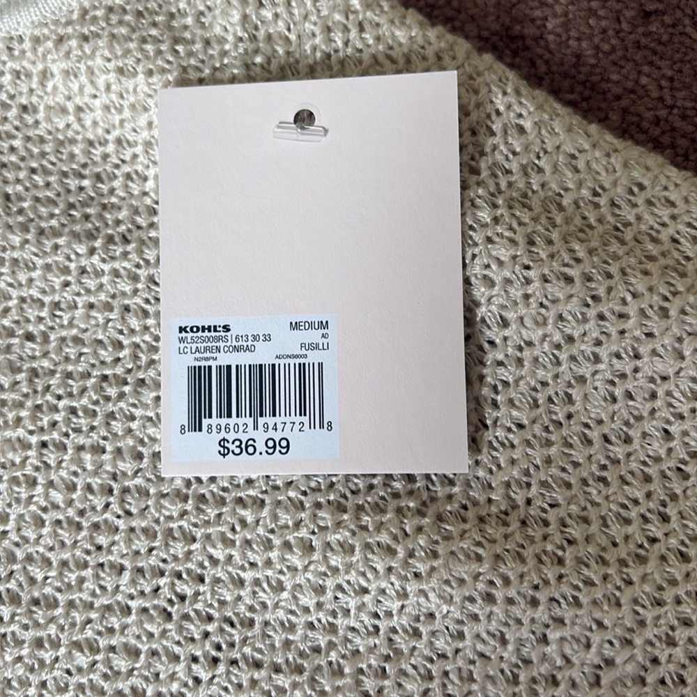 LC Lauren Conrad scallop trim sleeveless sweater medium new - Picture 4 of 4